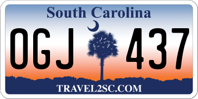 SC license plate OGJ437