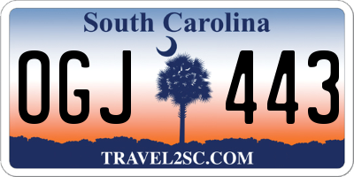 SC license plate OGJ443