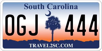 SC license plate OGJ444