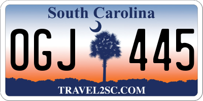 SC license plate OGJ445