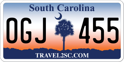 SC license plate OGJ455