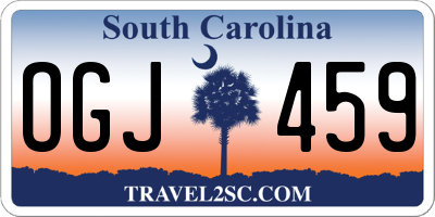 SC license plate OGJ459