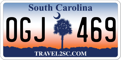 SC license plate OGJ469