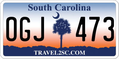 SC license plate OGJ473