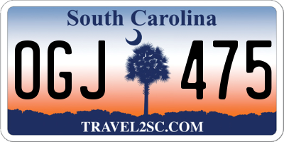 SC license plate OGJ475