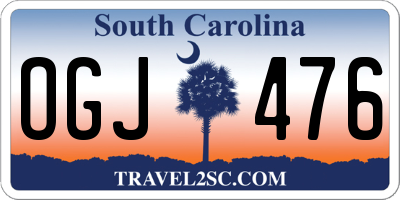 SC license plate OGJ476