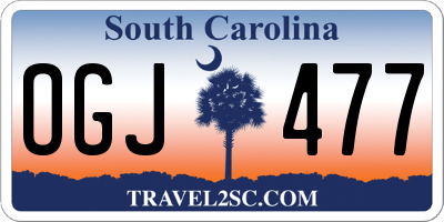 SC license plate OGJ477