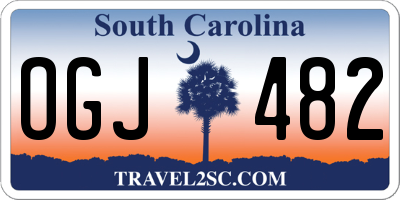 SC license plate OGJ482
