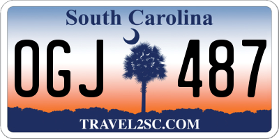 SC license plate OGJ487