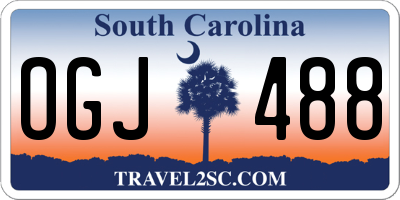 SC license plate OGJ488