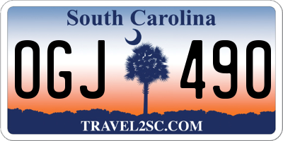 SC license plate OGJ490