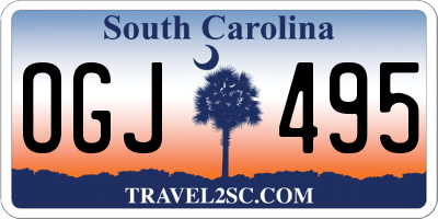 SC license plate OGJ495
