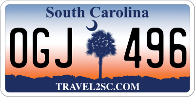 SC license plate OGJ496