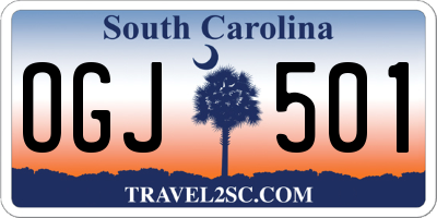 SC license plate OGJ501