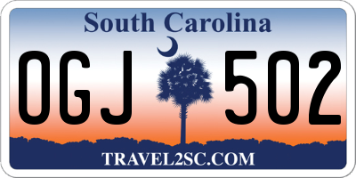 SC license plate OGJ502