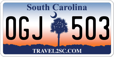 SC license plate OGJ503