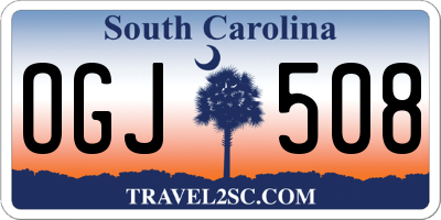 SC license plate OGJ508