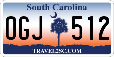 SC license plate OGJ512