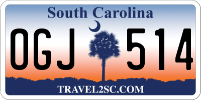 SC license plate OGJ514