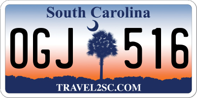 SC license plate OGJ516