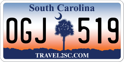 SC license plate OGJ519