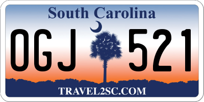 SC license plate OGJ521