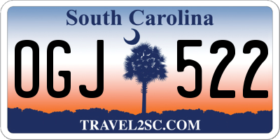 SC license plate OGJ522