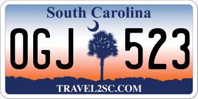 SC license plate OGJ523