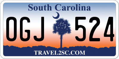 SC license plate OGJ524