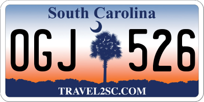 SC license plate OGJ526