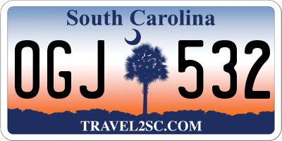 SC license plate OGJ532