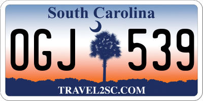 SC license plate OGJ539