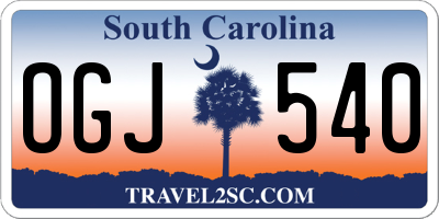 SC license plate OGJ540