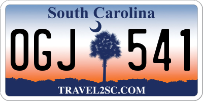 SC license plate OGJ541