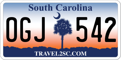 SC license plate OGJ542