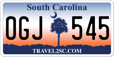 SC license plate OGJ545