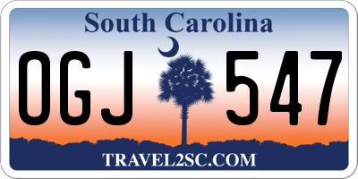 SC license plate OGJ547