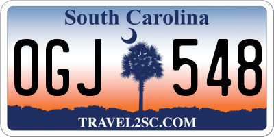 SC license plate OGJ548