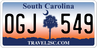 SC license plate OGJ549