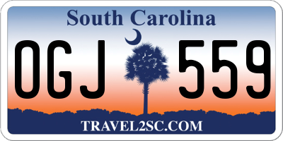 SC license plate OGJ559