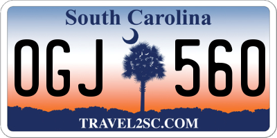 SC license plate OGJ560