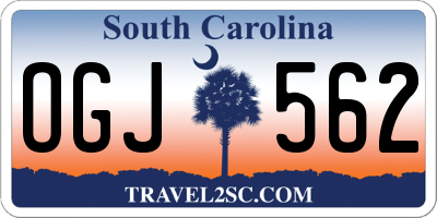 SC license plate OGJ562