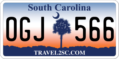 SC license plate OGJ566