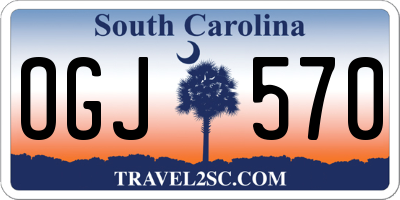 SC license plate OGJ570