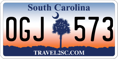 SC license plate OGJ573