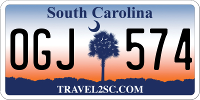 SC license plate OGJ574