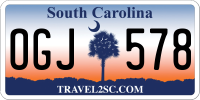 SC license plate OGJ578