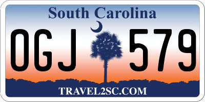 SC license plate OGJ579
