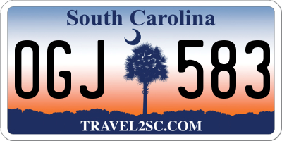 SC license plate OGJ583
