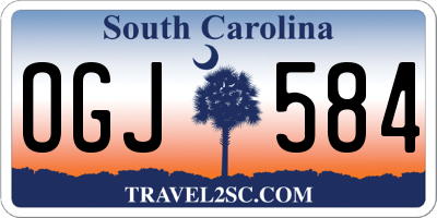 SC license plate OGJ584